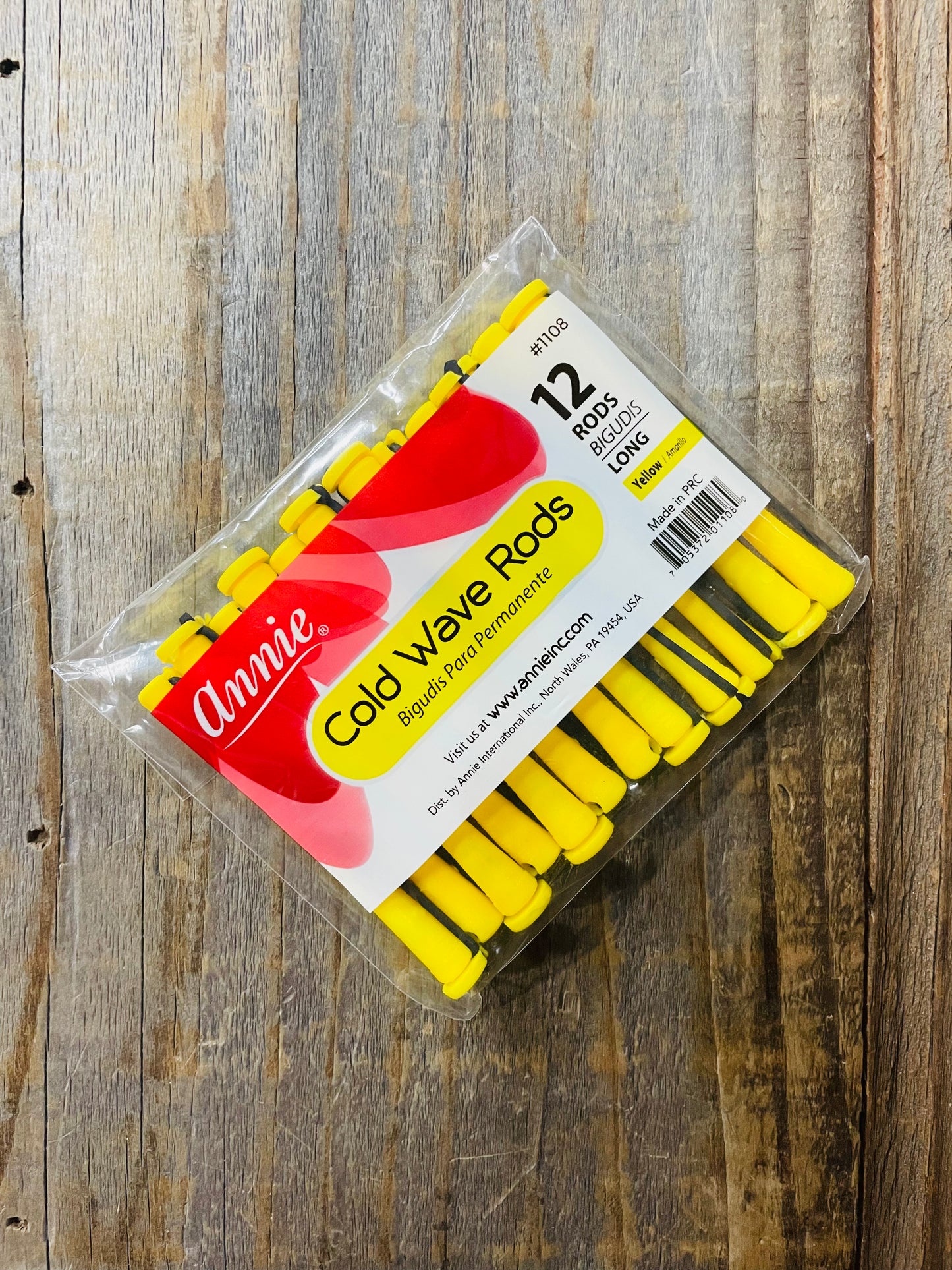 COLD WAVE LONG ROD - YELLOW - 12 PACK