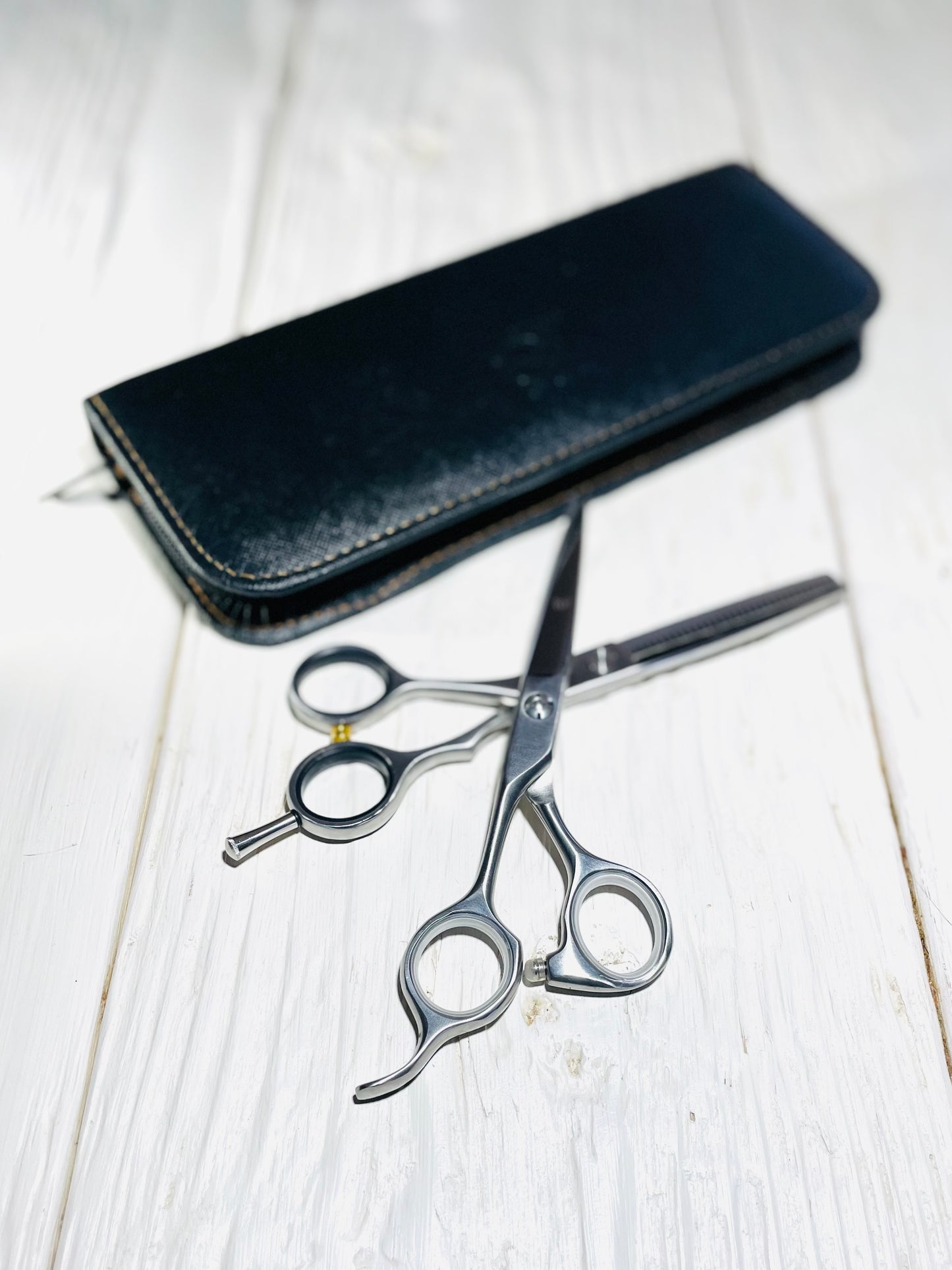 DUAL SHEAR SET - HAND BEVELED JAPANESE STEEL SHEARS - LEFT HAND