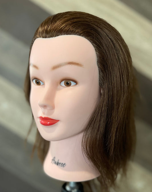 MANNEQUIN HEAD - FEMALE - BRUNETTE - AUBREE - 14"-16"