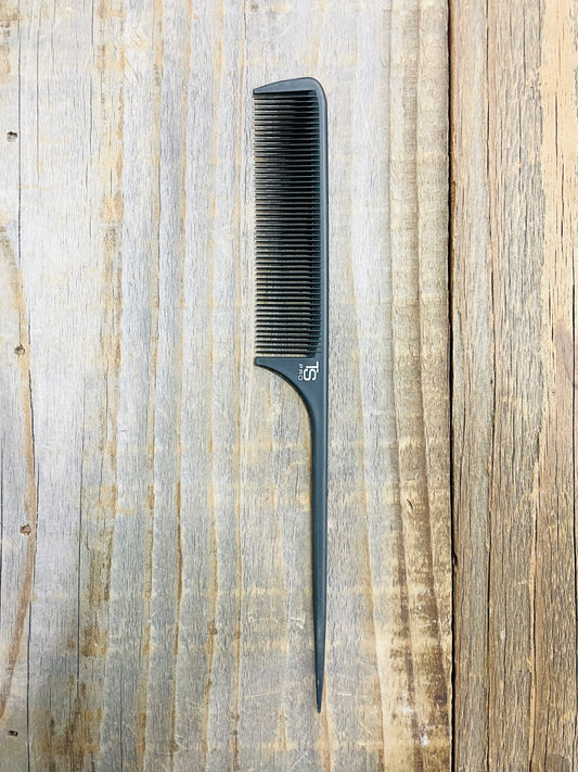 CARBON RAT TAIL COMB - #306 - BLACK