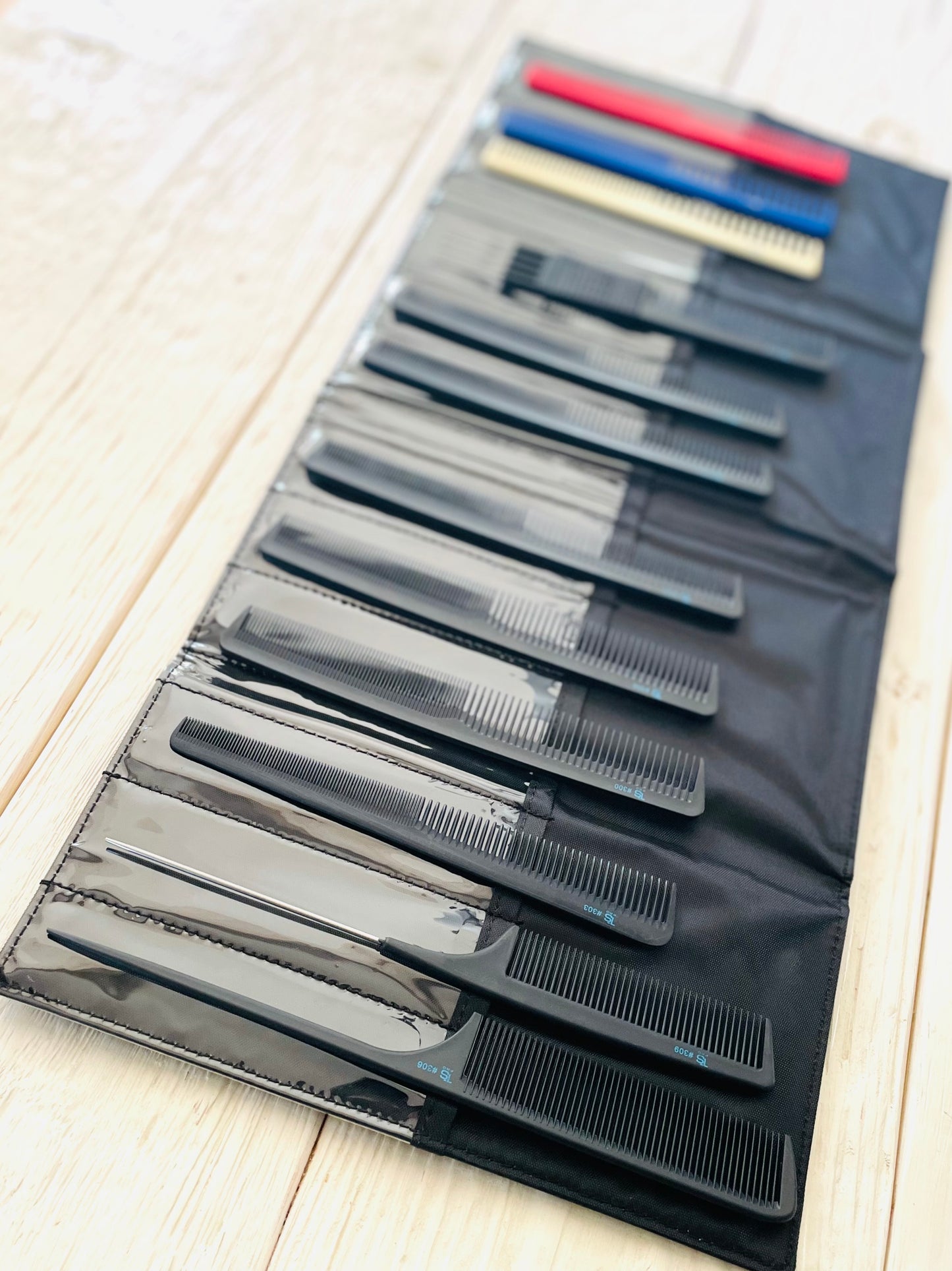 COMB SET - CARBON & PLASTIC - 12 PIECE