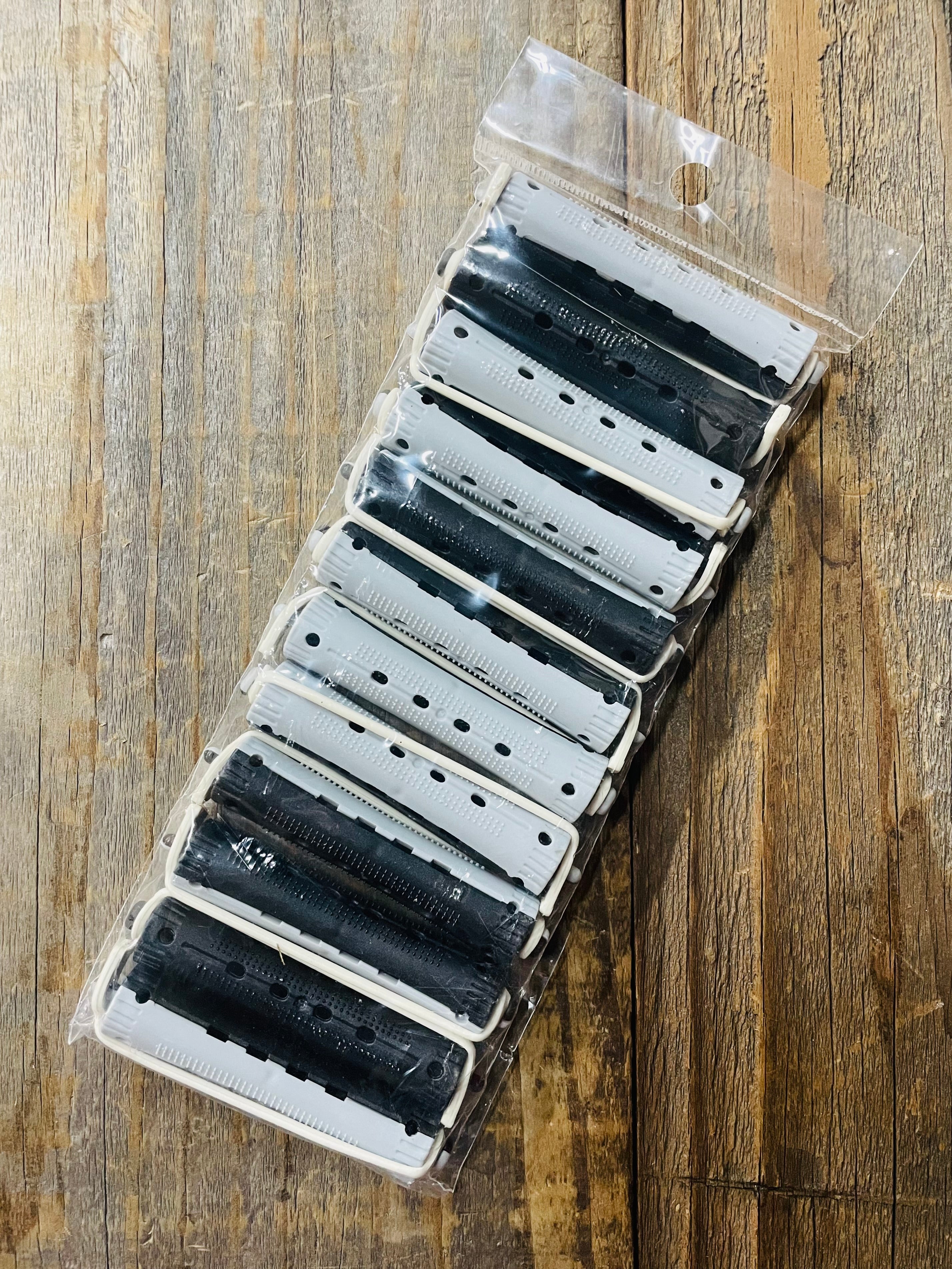 PERM RODS - LONG - BLACK/SILVER - 12 PACK – Pro Beauty Outlet